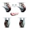 Service Caster 5 Inch Kingpinless Poly on Polyolefin Wheel Caster Swivel Locks 2 Rigid, 2PK SCC-KP30S520-PPUR-BSL-2-R-2 - alternate 4